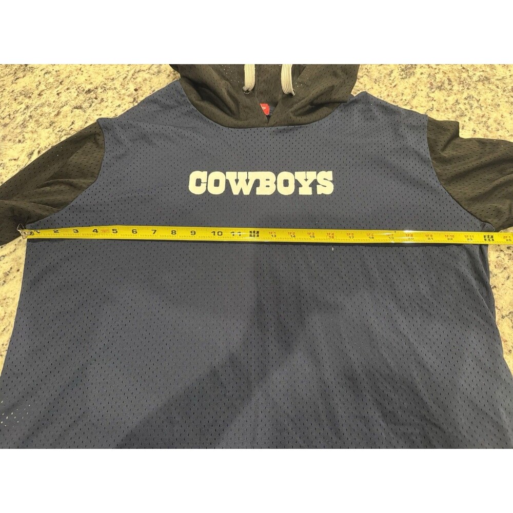 Mitchell And Ness Women’s Dallas Cowboy Long Sleeve Hooded Jersey Material Sz 2X - Picture 6 of 11